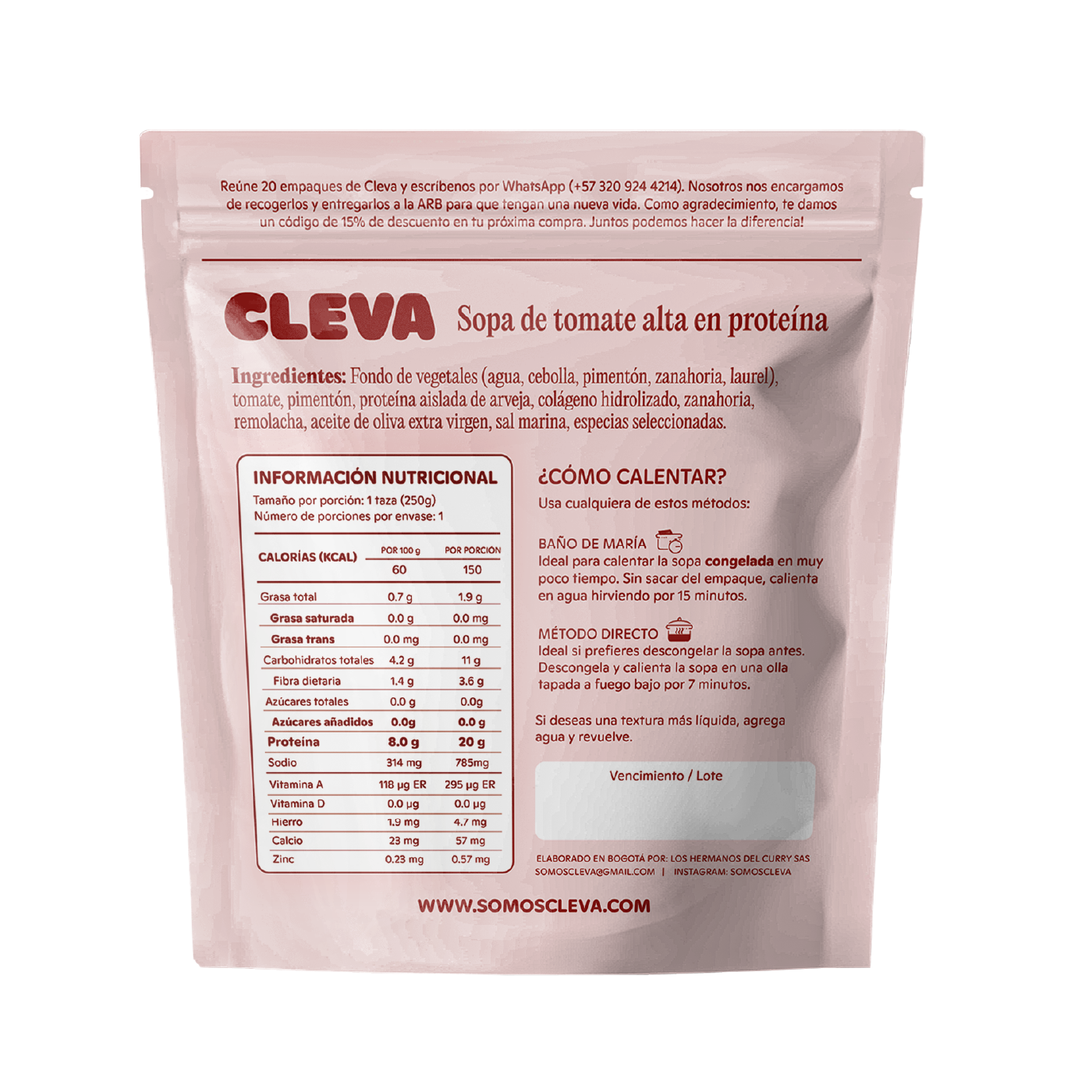 Sopa Alta en Proteína x 12 Porciones