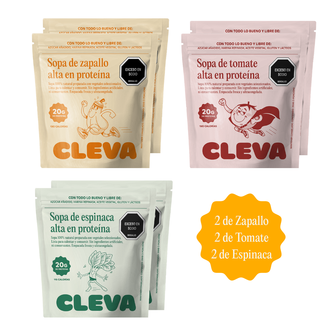 Sopa Alta en Proteína x 6 Porciones