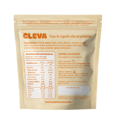 Sopa Alta en Proteína - Zapallo